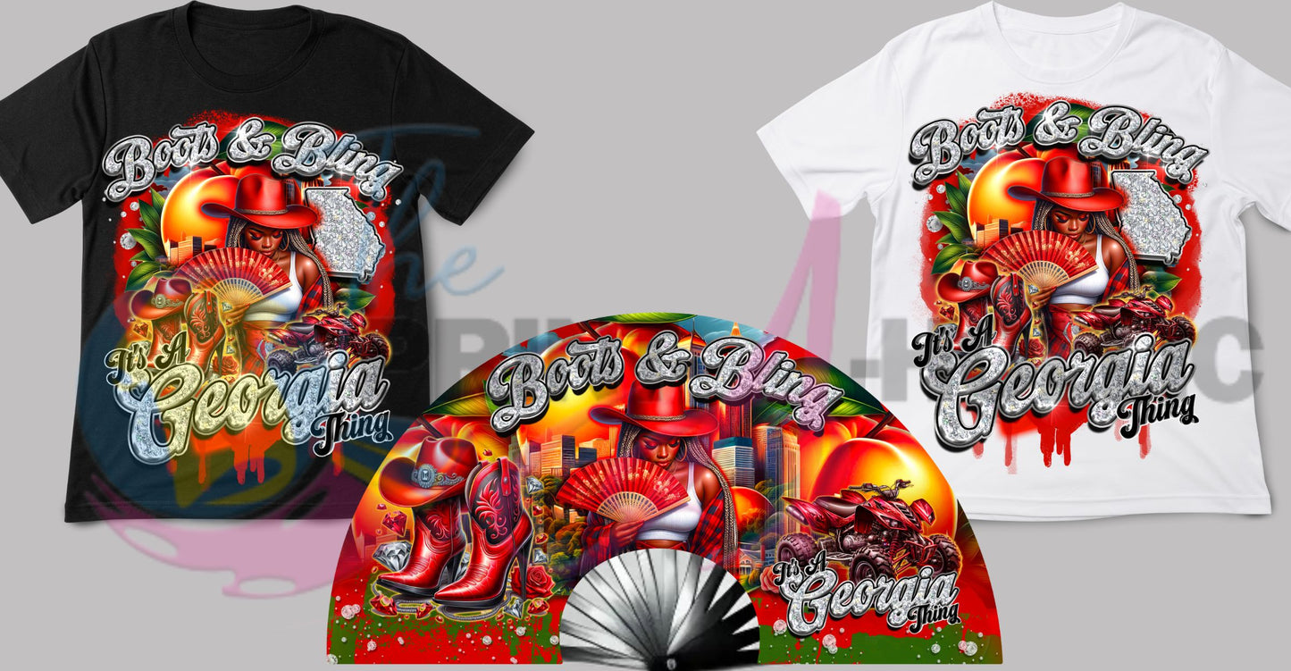 Boots & Bling Shirt & Fan